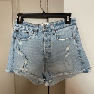 Abercrombie high rise jean shorts